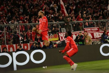 Fc Bayern Münih 'ten Eric Maxim Choupo-Moting Uefa Şampiyonlar Ligi, Fc Bayern Münih ile Paris Saint-Germain arasında 8 Mart 2023 tarihinde Allianz Arena, Münih, Almanya Fotoğrafı Ndrerim Kaceli - Credit: 