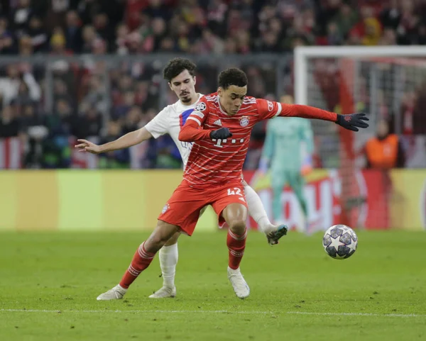 Fc Bayern Münih 'ten Jamal Musiala Uefa Şampiyonlar Ligi sırasında, Fc Bayern Münih ile Paris Saint-Germain arasında 08 Mart 2023 tarihinde Allianz Arena, Münih, Almanya Fotoğraf: Ndrerim Kaceli / LiveMedi