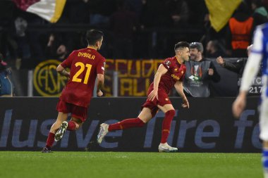 A.S. Roma 'dan Stephan El Shaarawy, 9 Mart 2023' te Roma 'daki Stadio Olimpico' da A.S. Roma ile Real Sociedad de Futbol arasında oynanan UEFA Avrupa Ligi 'nin 16. - Fotoğraf: Domenico