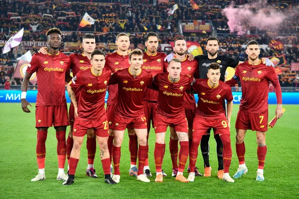 Розповів Рома Під Час Футбольного Матчу Ліги Європи 2022 2023 — стокове фото