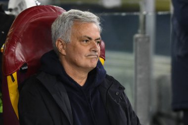 A.S. Roma takımından Jose Mourinho, 9 Mart 2023 'te Roma' daki Stadio Olimpico 'da A.S. Roma ile Real Sociedad de Futbol arasında oynanan UEFA Avrupa Ligi' nin 16. - Fotoğraf: Domenico Cippitelli / LiveMedi