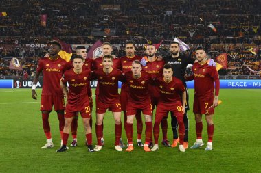 A.S. Roma, 9 Mart 2023 'te Roma' daki Stadio Olimpico 'da A.S. Roma ve Real Sociedad de Futbol arasında oynanan UEFA Avrupa Ligi' nin 16. - Fotoğraf: Domenico Cippitelli / LiveMedi
