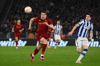 Andrea Belotti (AS Roma) UEFA Avrupa Ligi 2022-2023 futbol karşılaşması sırasında AS Roma ve Real Sociedad arasında 9 Mart 2022 'de Roma Olimpiyat Stadyumu' nda oynanmıştır. - Fotoğraf: Fabrizio Corradetti / LiveMedi