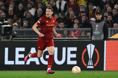 Andrea Belotti (AS Roma) UEFA Avrupa Ligi 2022-2023 futbol karşılaşması sırasında AS Roma ve Real Sociedad arasında 9 Mart 2022 'de Roma Olimpiyat Stadyumu' nda oynanmıştır. - Fotoğraf: Fabrizio Corradetti / LiveMedi