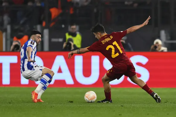 Paulo Dybala Roma Durante Primera Etapa Ronda Uefa Europa League — Foto de Stock