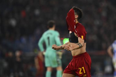 A.S. Roma takımından Paulo Dybala, 9 Mart 2023 'te Roma' daki Stadio Olimpico 'da A.S. Roma ile Real Sociedad de Futbol arasında oynanan UEFA Avrupa Ligi' nin 16. - Fotoğraf: Domenico Cippitelli / LiveMedi