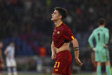 A.S. Roma takımından Paulo Dybala, 9 Mart 2023 'te Roma' daki Stadio Olimpico 'da A.S. Roma ile Real Sociedad de Futbol arasında oynanan UEFA Avrupa Ligi' nin 16. - Fotoğraf: Domenico Cippitelli / LiveMedi