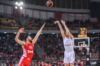 Euroleague 'de FC Bayern Münih 7 NIELS GIFFEY, 28. Raunt, Olympiacos Pire ve FC Bayern Münih arasında 9 Mart 2023 tarihinde Atina, Yunanistan' da oynanan karşılaşma. - Fotoğraf: Stefanos Kyriazis / LiveMedi