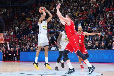 Kevin Punter (BC Partizan Mozzart Bet) basketbol Euroleague Şampiyonası EA7 Emporio Armani Milano ile KK Partizan arasında Milano, İtalya 'da düzenlenen Assago Forumu' nda, 09 Mart 2023 - Fotoğraf: Savino Paolell