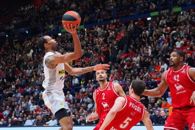 Kevin Punter (BC Partizan Mozzart Bet) basketbol Euroleague Şampiyonası EA7 Emporio Armani Milano ile KK Partizan arasında Milano, İtalya 'da düzenlenen Assago Forumu' nda, 09 Mart 2023 - Fotoğraf: Savino Paolell