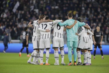 Uefa Avrupa Ligi sırasındaki Juveintus Fc oyuncuları, 09 Mart 2023 tarihinde Juventus ile Freiburg arasındaki futbol maçı Torino, İtalya Fotoğraf: Ndrerim Kaceli - Fotoğraf: Nderim Kaceli / LiveMedi