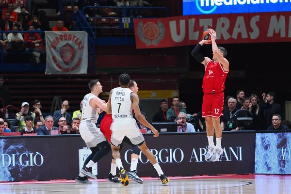 stock image Billy Baron (EA7 Emporio Armani Olimpia Milano)  during Basketball Euroleague Championship EA7 Emporio Armani Milano vs KK Partizan at the Forum of Assago in Milan, Italy, March 09, 2023 - Credit: Savino Paolell