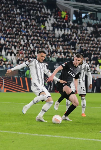 Filip Kostic Juventus Roland Sallai Fribourg Lors Match Football Entre — Photo