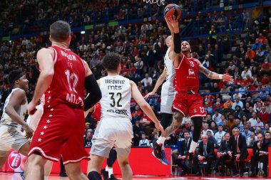 Shabazz Napier (EA7 Emporio Armani Olimpia Milano) basketbol şampiyonası EA7 Emporio Armani Milano - Assago Forumu 'nda KK Partizan' a karşı.