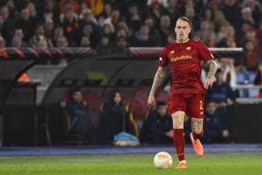 A.S. Roma takımından Rick Karsdorp, 9 Mart 2023 'te Roma' daki Stadio Olimpico 'da A.S. Roma ile Real Sociedad de Futbol arasında oynanan UEFA Avrupa Ligi' nin 16. - Fotoğraf: Domenico Cippitelli / LiveMedi