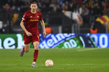 A.S. Roma takımından Nemanja Matiç, 9 Mart 2023 'te Roma' daki Stadio Olimpico 'da A.S. Roma ile Real Sociedad de Futbol arasında oynanan UEFA Avrupa Ligi' nin 16. - Fotoğraf: Domenico Cippitelli / LiveMedi