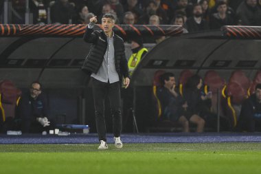 Real Sociedad de Futbol takımından Imanol Alguasil, 9 Mart 2023 'te Roma' daki Stadio Olimpico 'da A.S. Roma ve Real Sociedad de Futbol arasında oynanan UEFA Avrupa Ligi' nin 16. - Fotoğraf: Domenico Cippitelli / LiveMedi