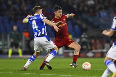 A.S. Roma takımından Paulo Dybala, 9 Mart 2023 'te Roma' daki Stadio Olimpico 'da A.S. Roma ile Real Sociedad de Futbol arasında oynanan UEFA Avrupa Ligi' nin 16. - Fotoğraf: Domenico Cippitelli / LiveMedi