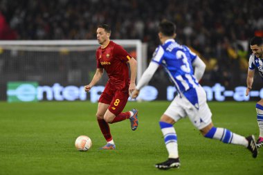 A.S. Roma takımından Nemanja Matiç, 9 Mart 2023 'te Roma' daki Stadio Olimpico 'da A.S. Roma ile Real Sociedad de Futbol arasında oynanan UEFA Avrupa Ligi' nin 16. - Fotoğraf: Domenico Cippitelli / LiveMedi