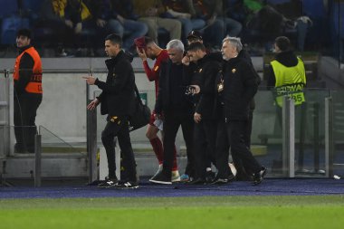 A.S. Roma takımından Lorenzo Pellegrini, UEFA Avrupa Ligi 'nin A.S. Roma ile Real Sociedad de Futbol arasındaki ilk turunun ilk ayağı sırasında 9 Mart 2023' te Stadio - Fotoğraf: Domenico Cippitelli / LiveMedi