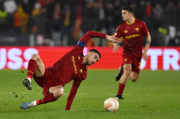 Lorenzo Pellegrini Roma Podczas Pierwszej Rundy Ligi Europy Uefa Pomiędzy — Zdjęcie stockowe