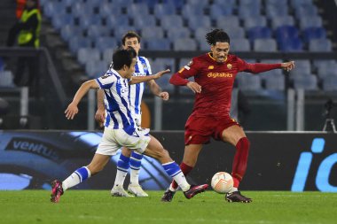 A.S. Roma 'dan Chris Smalling, 9 Mart 2023' te Roma 'daki Stadio Olimpico' da A.S. Roma ile Real Sociedad de Futbol arasında oynanan UEFA Avrupa Ligi 'nin 16. - Fotoğraf: Domenico Cippitelli / LiveMedi