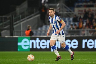Asıer Illarramendi (Real Sociedad), UEFA Avrupa Ligi 2022-2023 futbol karşılaşması sırasında AS Roma ve Real Sociedad arasında 9 Mart 2022 'de Roma Olimpiyat Stadyumu' nda oynanmıştır. - Fotoğraf: Fabrizio Corradetti / LiveMedi