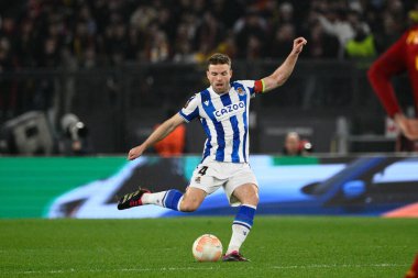 Asıer Illarramendi (Real Sociedad), UEFA Avrupa Ligi 2022-2023 futbol karşılaşması sırasında AS Roma ve Real Sociedad arasında 9 Mart 2022 'de Roma Olimpiyat Stadyumu' nda oynanmıştır. - Fotoğraf: Fabrizio Corradetti / LiveMedi