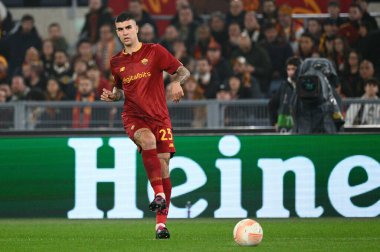 Gianluca Mancini (AS Roma) UEFA Avrupa Ligi 2022-2023 futbol karşılaşması sırasında AS Roma ve Real Sociedad arasında 9 Mart 2022 'de Roma Olimpiyat Stadyumu' nda oynanmıştır. - Fotoğraf: Fabrizio Corradetti / LiveMedi