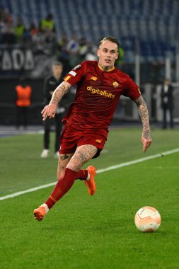 Rick Karsdorp (AS Roma) UEFA Avrupa Ligi 2022-2023 sezonunda AS Roma ve Real Sociedad arasında 9 Mart 2022 'de Roma Olimpiyat Stadyumu' nda oynanan futbol karşılaşmasında. - Fotoğraf: Fabrizio Corradetti / LiveMedi