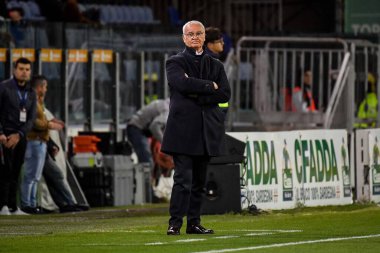 Cagliari 'li Claudio Ranieri Mister (Cagliari Mister) İtalya futbol takımı B maçında Cagliari Calcio-Ascoli Calcio maçında Cagliari, İtalya' daki Unipol Domus 'ta, 10 Mart 2023 - Fotoğraf: Luigi Can