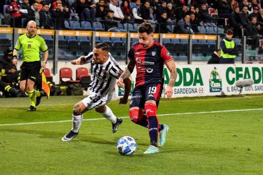 Cagliari Calcio takımından Vincenzo Millico İtalya 'nın başkenti Cagliari' de oynanan maçta Cagliari Calcio 'ya karşı Cagliari Calcio maçında, 10 Mart 2023 - Fotoğraf: Luigi Can