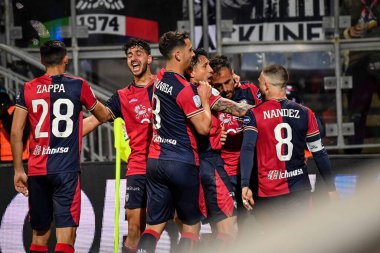 Cagliari Calcio, Esultanza 'dan Marco Mancosu, Joy gol attıktan sonra, İtalya' nın Cagliari, İtalya 'daki Unipol Domus maçında Cagliari Calcio-Ascoli maçı sırasında, 10 Mart 2023 - Fotoğraf: Luigi Can