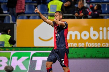 Cagliari Calcio, Esultanza 'dan Marco Mancosu, Joy gol attıktan sonra, İtalya' nın Cagliari, İtalya 'daki Unipol Domus maçında Cagliari Calcio-Ascoli maçı sırasında, 10 Mart 2023 - Fotoğraf: Luigi Can