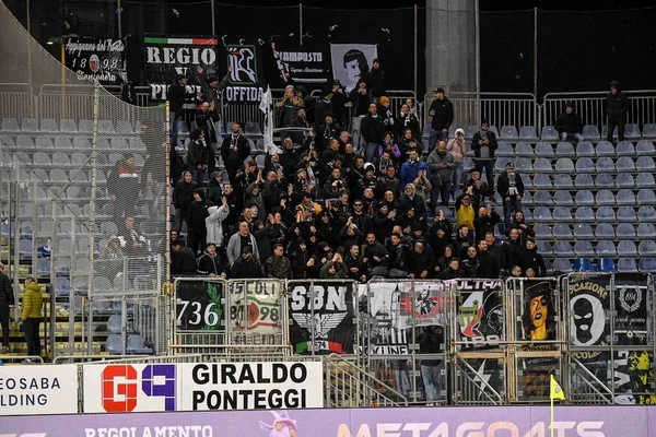 Tifosi Fans Ascoli Calcio Время Матча Серии Итальянского Футбола Кальяри — стоковое фото