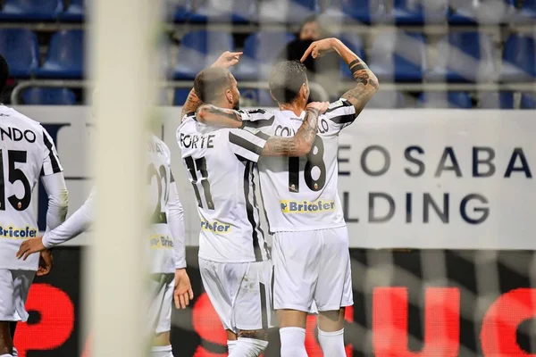 Francesco Forte Ascoli Calcio Esultanza Joy Strzeleniu Gola Podczas Meczu — Zdjęcie stockowe