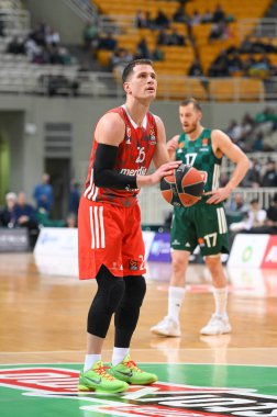 Euroleague 'deki Crvena Zvezda Meridianbet Belgrad' dan 26 NEMANJA NEDOVIC, 28. Raunt, Panathinaikos Atina ile Crvena Zvezda Meridianbet Belgrad arasında 10 Mart 2023 'te Atina, Yunanistan' da oynanan karşılaşma. - Fotoğraf: Stefanos Kyriazis / LiveM