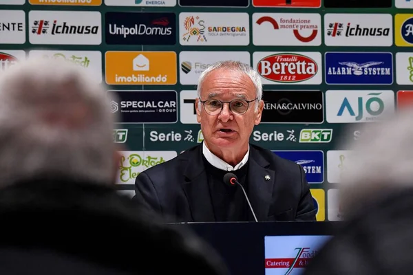Claudio Ranieri Mister Cagliari Calcio Conferenza Stampa Italian Soccer Serie — Φωτογραφία Αρχείου