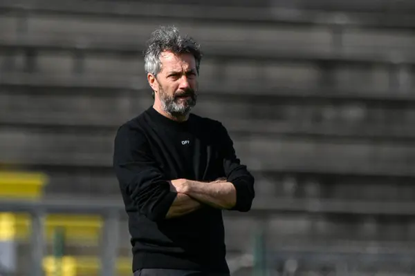 Maurizio Ganz Treinador Milan Durante Partida Semifinal Coppa Italia Frecciarossa — Fotografia de Stock