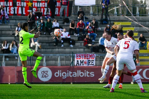 Andressa Alves da Silva (AS Roma Kadınları), 11 Mart 2023 tarihinde Roma 'daki Tre Fontane Stadyumu' nda AS Romanlar ve AC Milan arasında oynanan Coppa Italia Frecciarossa yarı final karşılaşmasında 1-1 'lik gol attı. - Fotoğraf: Fabrizio Corradetti / LiveMedi