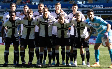 Parma Line at Italian football Serie B maçı sırasında Parma Calcio FC Sudtirol 'a karşı Parma, İtalya' daki Ennio Tardini stadyumunda, 11 Mart 2023 - Fotoğraf: Nicolas Morassutt