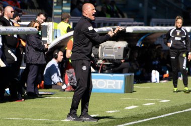 İtalya futbol takımı Serie B maçında Sudtirol Baş antrenörü Pierpaolo Bisoli Parma Calcio-FC Sudtirol maçında Parma, İtalya 'daki Ennio Tardini stadyumunda, 11 Mart 2023 - Fotoğraf: Nicolas Morassutt