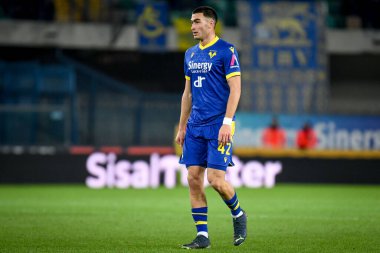 Verona 'nın Diego Coppola Serie A maçı sırasında İtalya' nın Verona kentindeki Marcantonio Bentegodi Stadyumu 'nda oynanan Hellas Verona FC - Fotoğraf: Ettore Griffon