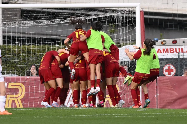 Вікі Лосада Roma Women Святкує Перемогу Рахунком Півфінальному Матчі Кубка — стокове фото