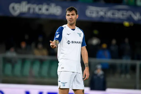 stock image Lazio's Alessio Romagnoli portrait reacting during italian soccer Serie A match Hellas Verona FC vs SS Lazio (portraits archive) at the Marcantonio Bentegodi stadium in Verona, Italy, February 06, 2023 - Credit: Ettore Griffon