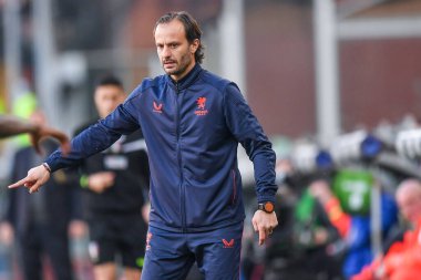 Alberto GIlardino (Ceneviz) İtalya futbol takımı Serie B maçında teknik direktör Cenova CFC ile Ternana Calcio arasında Cenova, İtalya 'daki Luigi Ferraris Stadyumu' nda oynanan karşılaşmada 12 Mart 2023 - Fotoğraf: Danilo Vig