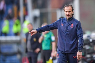 Alberto GIlardino (Ceneviz) İtalya futbol takımı Serie B maçında teknik direktör Cenova CFC ile Ternana Calcio arasında Cenova, İtalya 'daki Luigi Ferraris Stadyumu' nda oynanan karşılaşmada 12 Mart 2023 - Fotoğraf: Danilo Vig