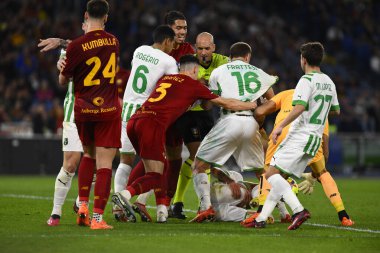 Hakem Michael Fabbri, 12 Mart 2023 'te İtalya' nın başkenti Roma 'da düzenlenen Stadio Olimpico' da A.S. Roma ve US Sassuolo arasında düzenlenen Serie A Şampiyonası 'nın 26. - Fotoğraf: Domenico Cippitelli / LiveMedi