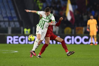 Serie A Şampiyonası 'nın 26' ncı gününde ABD 'li Andrea Pinamonti, 12 Mart 2023' te İtalya 'nın başkenti Roma' daki Stadio Olimpico 'da A.S. Roma ile ABD Sassuolo arasındaki maçta. - Fotoğraf: Domenico Cippitelli / LiveMedi