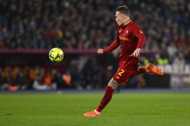A.S. Roma takımından Rick Karsdorp, 12 Mart 2023 'te İtalya' nın başkenti Roma 'da düzenlenen Stadio Olimpico' da A.S. Roma ve ABD Sassuolo arasında düzenlenen Serie A Şampiyonası 'nın 26. - Fotoğraf: Domenico Cippitelli / LiveMedi